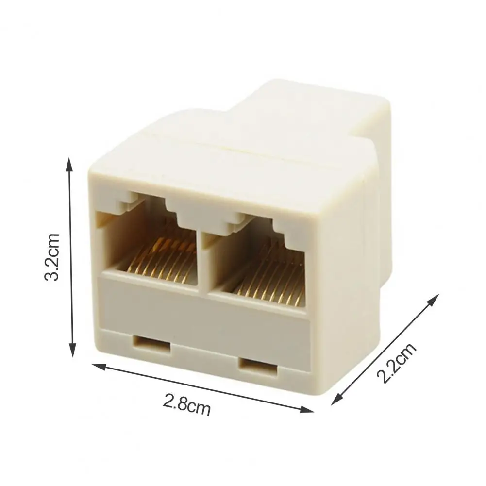 Network Adapter Splitter 1 to 2 Way Connector RJ45 Dual Female Cat6/5/5e RJ45 Lan Ethernet Extender