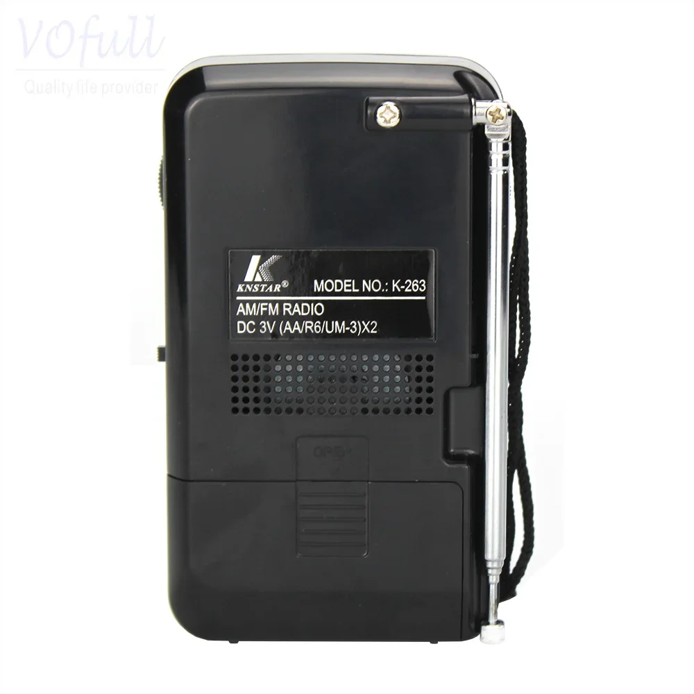 Vofull Pocket FM AM Radio Digital portable Radio Two-Band Dab Micro Radio/Headphone Jack