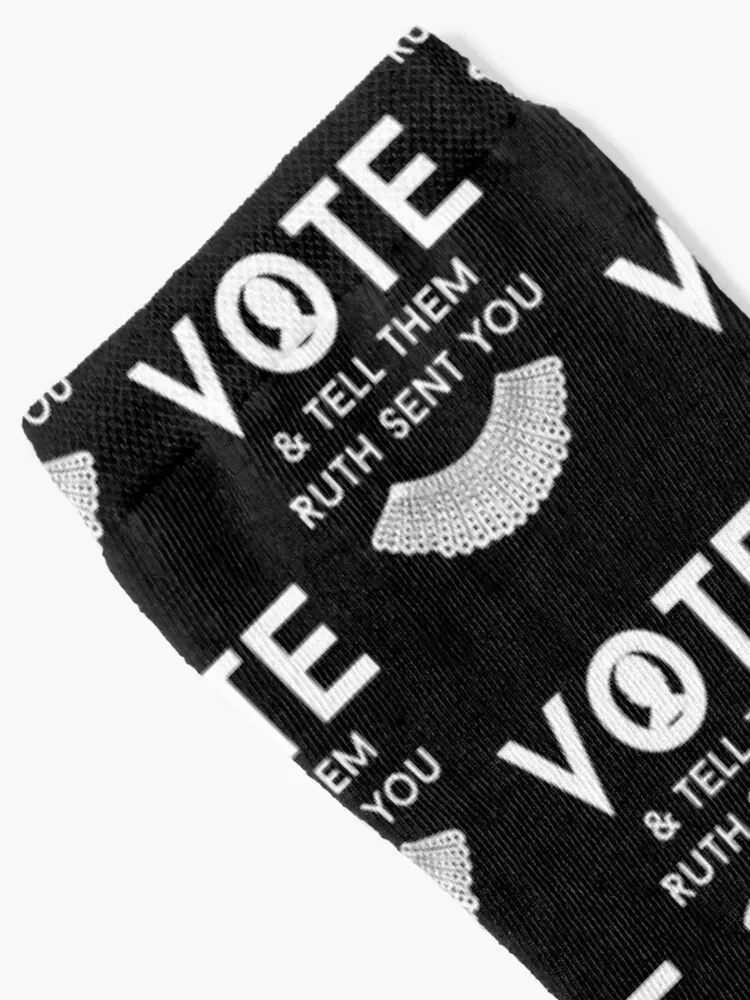 Vote And Tell Them Ruth Sent You Socks hockey hip hop bright garter retro Socks Women Men's