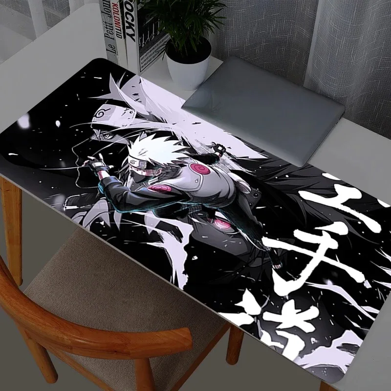 Mauspads Naruto Kakashi Hatake Mauspad Gamer Großer Computer Notebook Pc Mousepad Teppich Gaming Zubehör Tastatur Schreibtischmatte