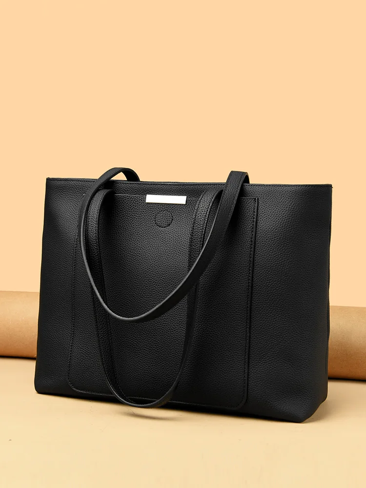 

Новая роскошная кожаная сумка-тоут из воловьей кожи с верхним слоем, большая легкая пригородная сумка Capaci, сумка для мамы на одно плечо, женская сумка