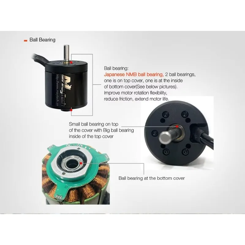 5570 70KV Brushless Outrunner Motor IP54 Sealed Cover Dustproof For Electric Skateboard Combat Robots