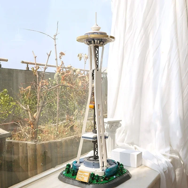 

Assemble Building Blocks Space Needle Tower, Children's Toys Small Particles Assemble Building Blocks