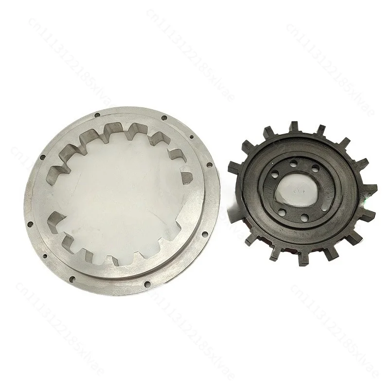 MB170 Marine Gearbox Inner And Outer Teeth Aluminum Iron Gear Ring Assembly 40A Marine Gearbox 16‑Tooth Rubber Block Replacement
