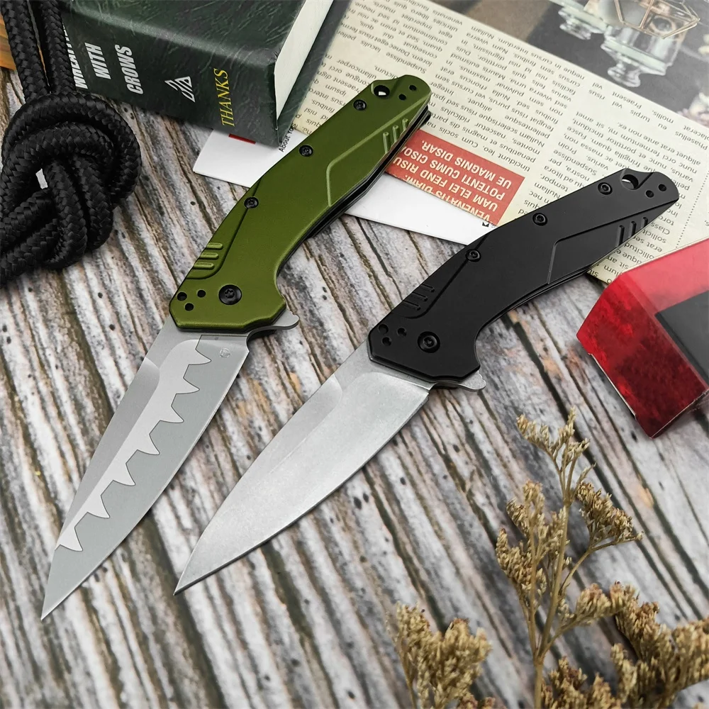 Outdoor 1812 Dividend Flipper Assisted Folding Knife D2 Blade Aluminum Alloy Handle Camping EDC Hunting Knives Tactical Tools