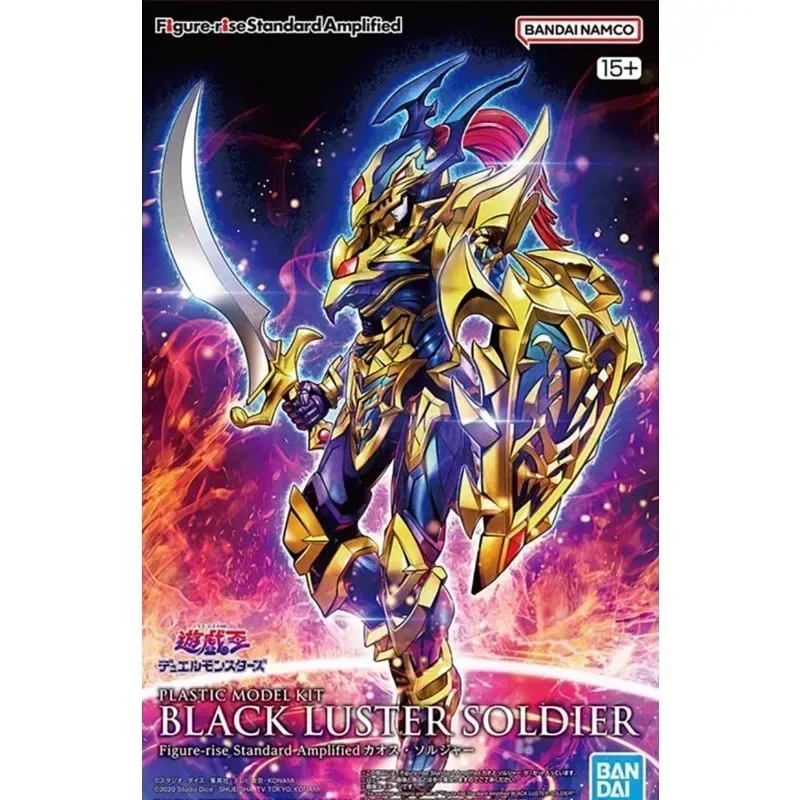 Bandai Original Anime Yu-Gi-Oh! Figure-Rise Black Luster Soldier Action Figure Assembly Model Toys Ornaments Gifts For Children