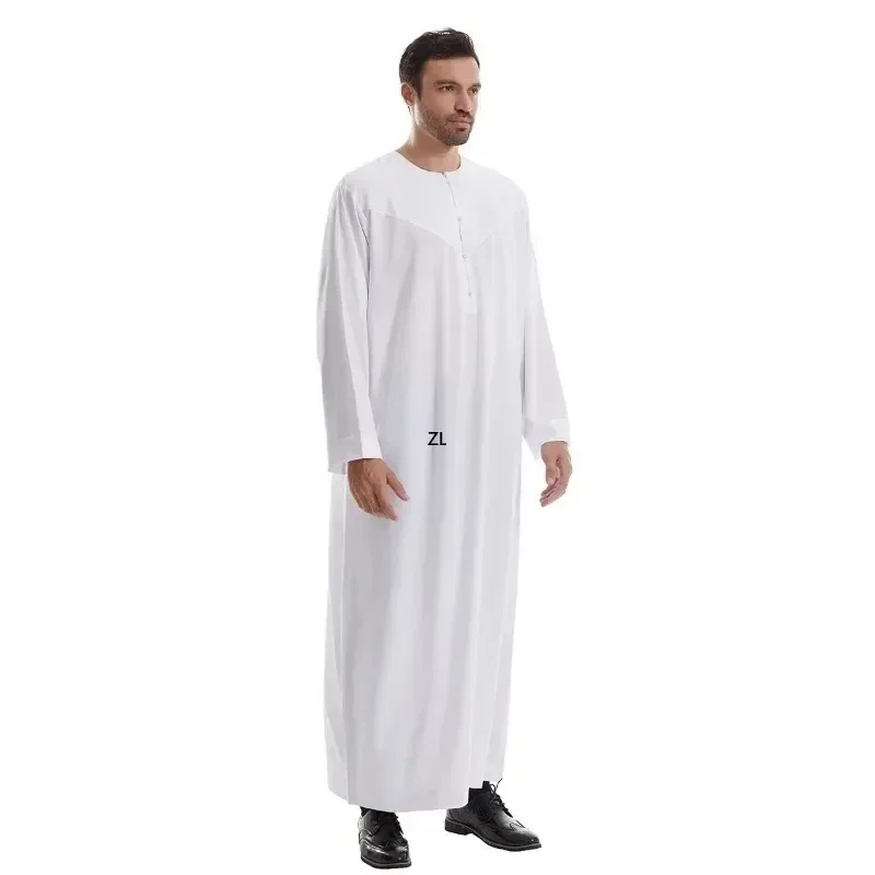 Túnica musulmana para hombre Abaya Dishdasha modesto Djellaba islámico de Dubái saudí Abayas oración Kaftan Eid Ramadán Marruecos Jubba Thobe