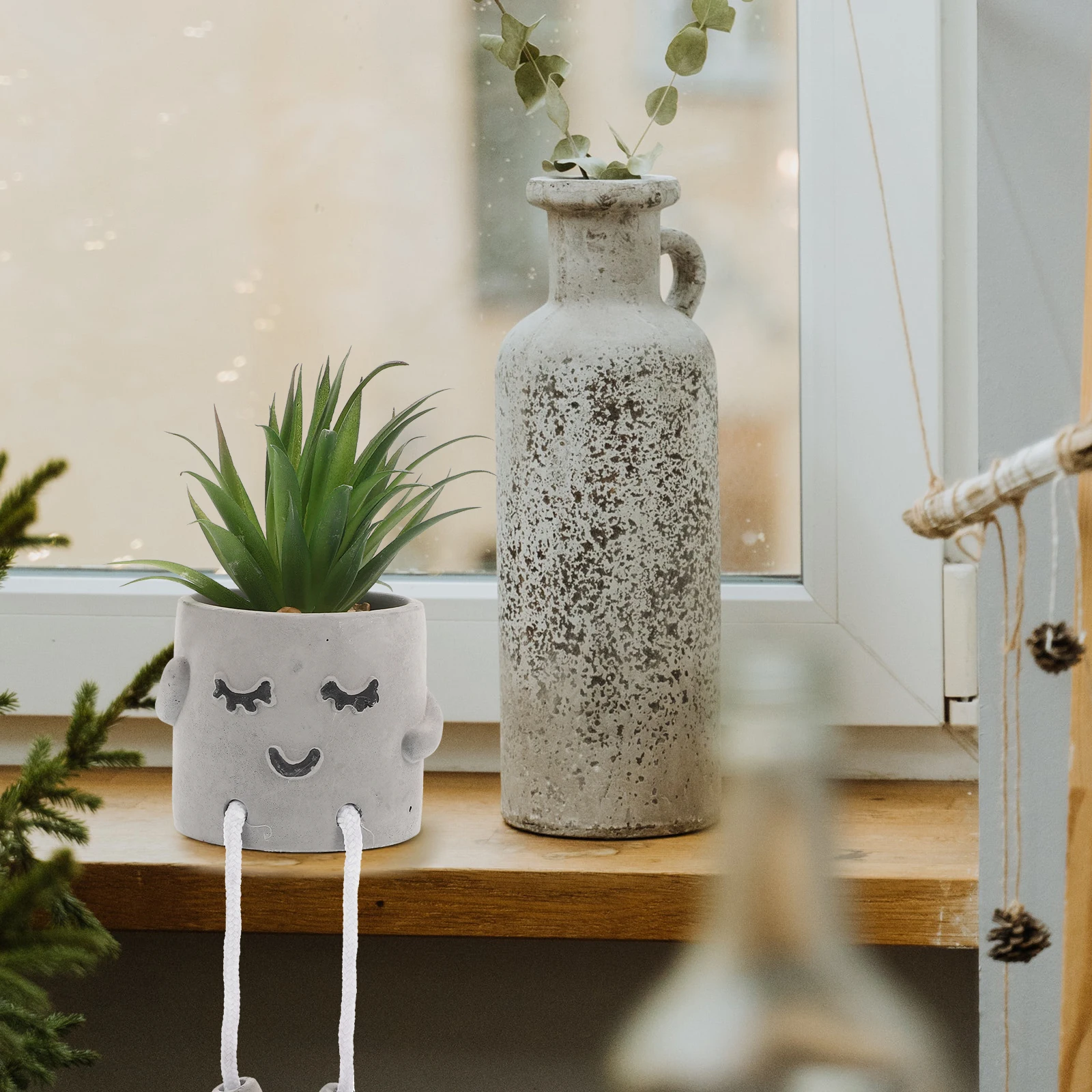 

Artificial Potted Plant Simulation Bonsai Ornaments Lifelike Plants Vivid Faux Decorations Small Fake Pvc Adornment