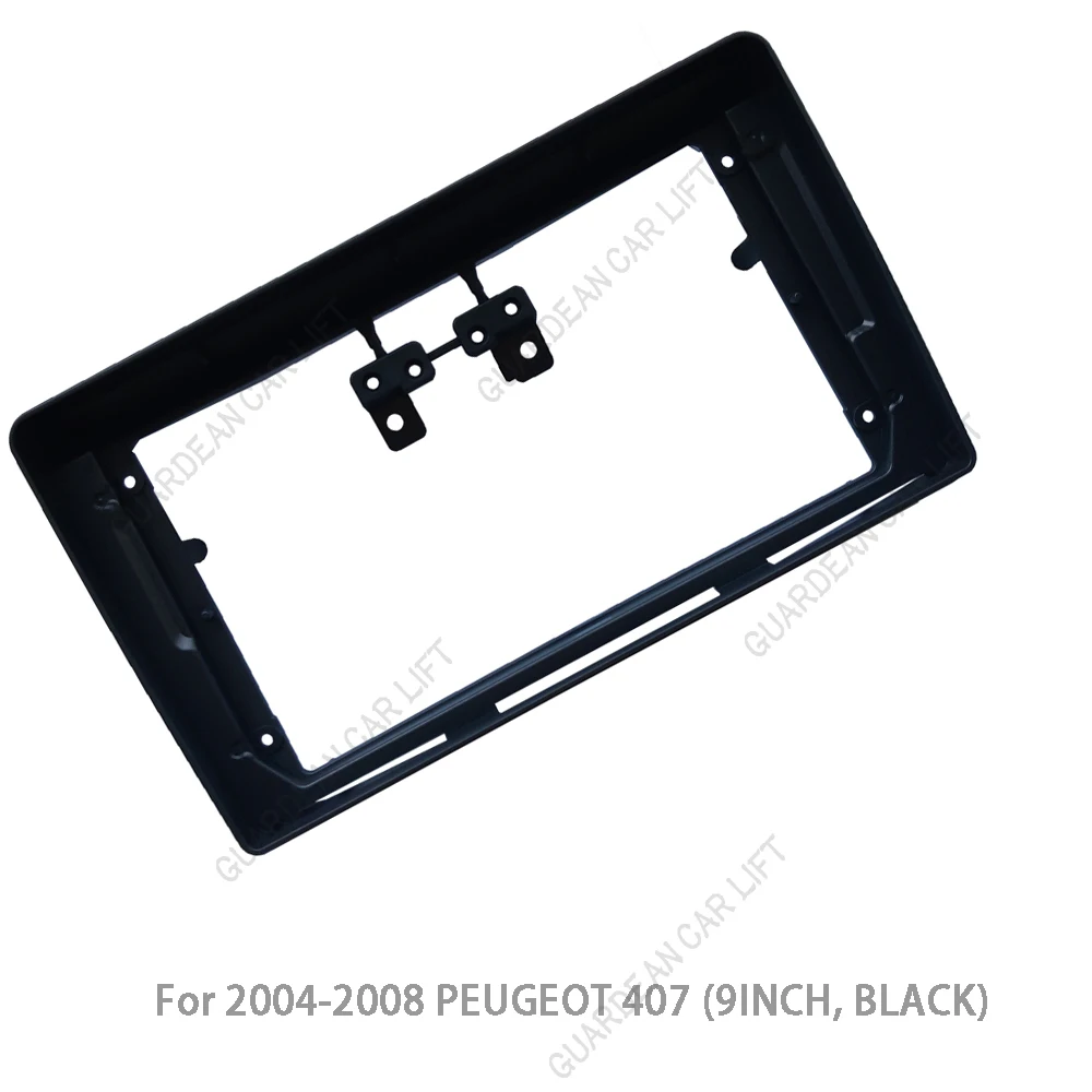 Radio de coche 2 Din de 9 pulgadas, DVD, GPS, Mp5, marco de Panel de Fascia de plástico para PEUGEOT 2004, Kit de montaje de tablero, 2008-407