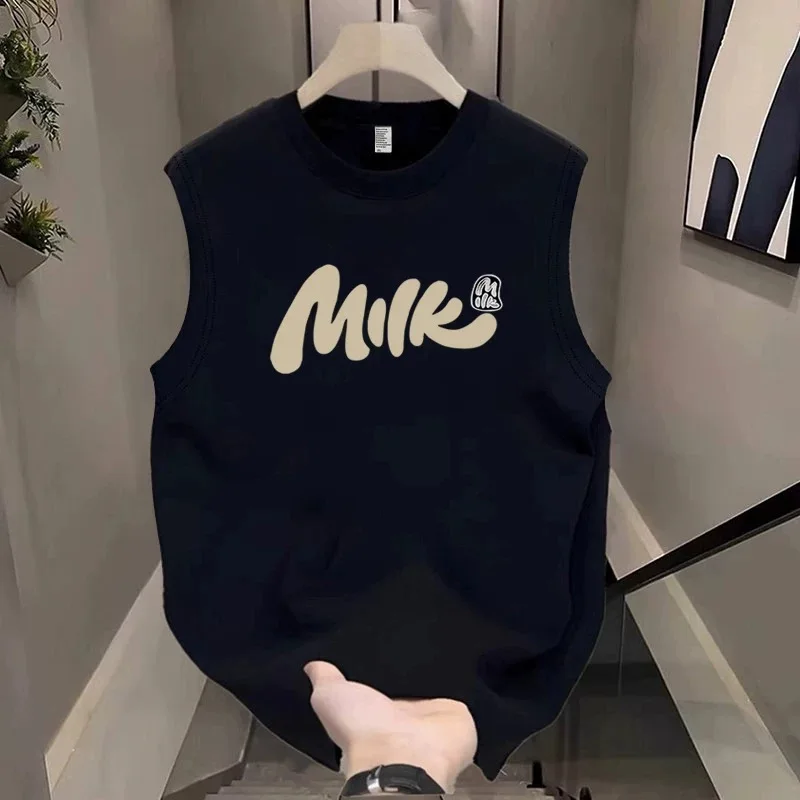 

Свободный крой, жилет из чистого хлопка, летняя универсальная одежда, ретро Sle DK Mesa, брендовая мужская модная солнцезащитная одежда