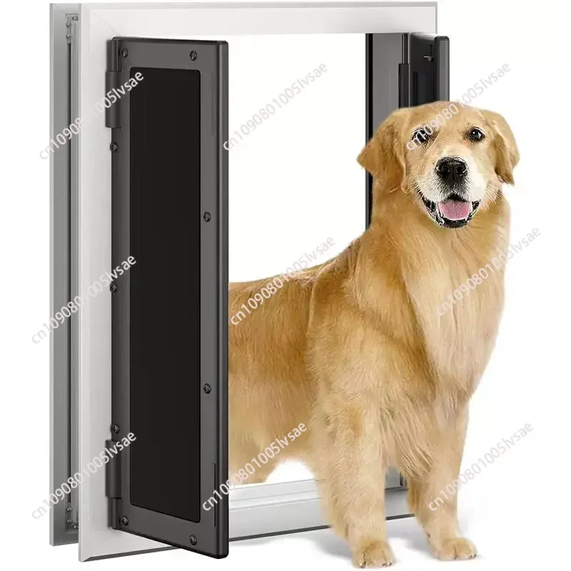 Dogs Door with Flap Heavy Duty Doors Large Aluminum Pet Door Energy Efficient Durable for Exterior Outdoor Indoor Wall Door
