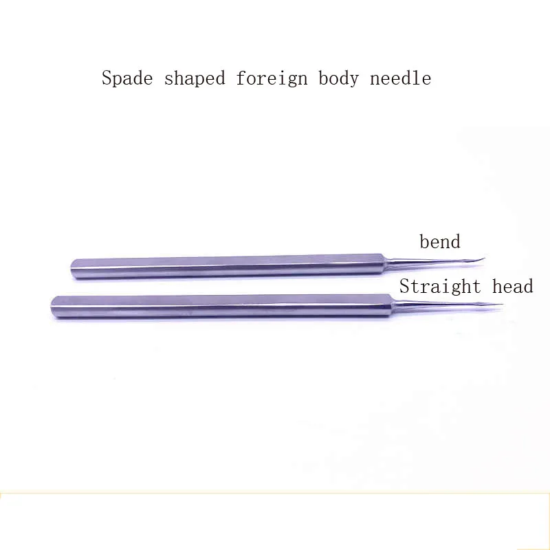 Instrument de microtee à pointe droite incurvée pour l'ophtalmologie, aiguille à corps étranger, saule en acier inoxydable, ASH cornéen, nouveau