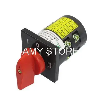 

AC 380V 10A 8 Terminals I-0-I-II Latching Cam Combination Changeover Switch