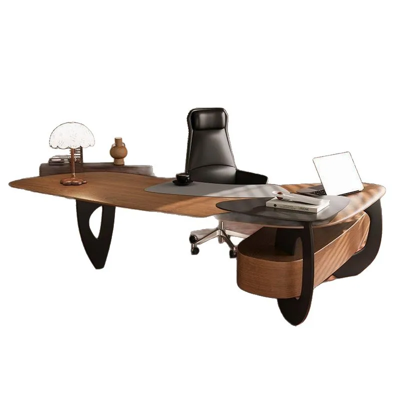 Light luxury high-end sense solid wood boss office computer desk