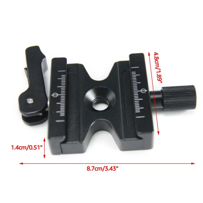 Quick Release Clamp with Adjustable Lever Knob 3/8inch Screw Hole for Arca for Swiss Standard QR Plate Ball for Head Tripod