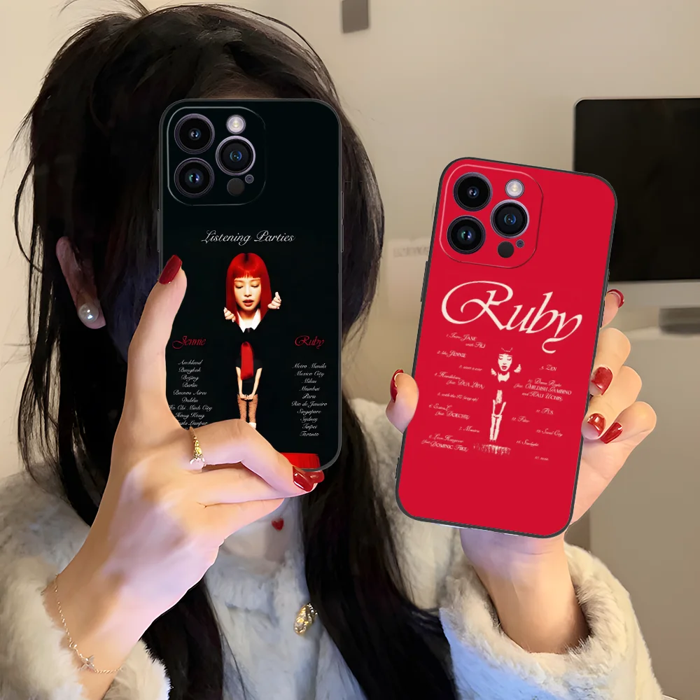 Ruby Jennie Phone Case for iPhone 16 15 14 13 12 11 X XR XS 8 7 Pro Max Plus Mini Black Smartphone Cellphones Cover Ruby Jennie Phone Case for iPhone 16 15 14 13 12 11 X XR XS 8 7 Pro Max Plus Mini Black Smartphone Cellphones Cover