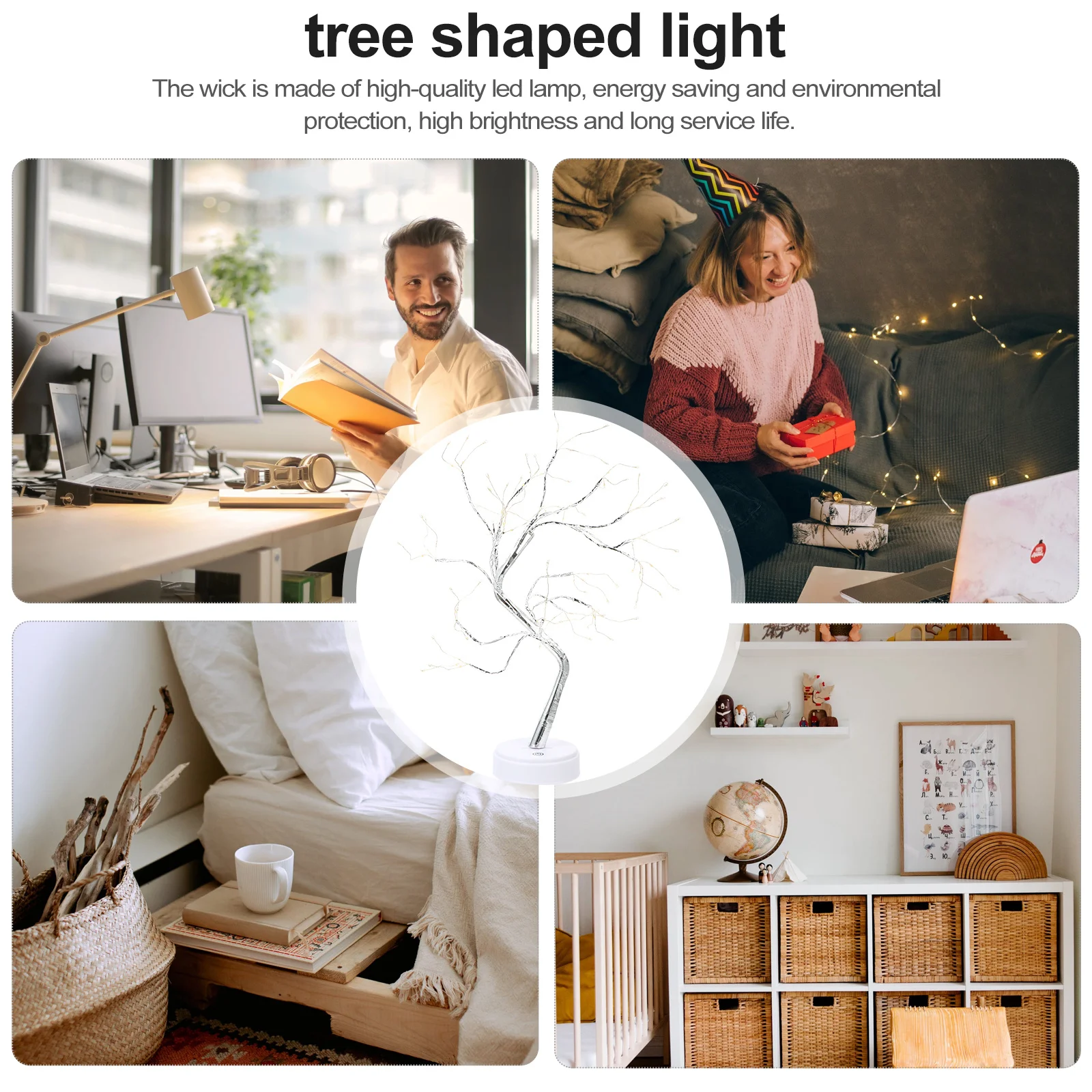 

Switch Tree Shaped Led Lamp Decorative Light Copper Wire Night Light For Home Decor Indoor Lighting Decoration