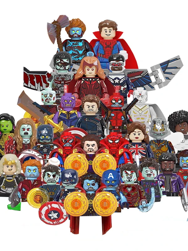 50 قطعة من شخصيات لعبة تجميع مارفل: الرجل الحديدي، الرجل العنكبوت، كابتن أمريكا، ثور، هدايا عيد الميلاد للأولاد والبنات