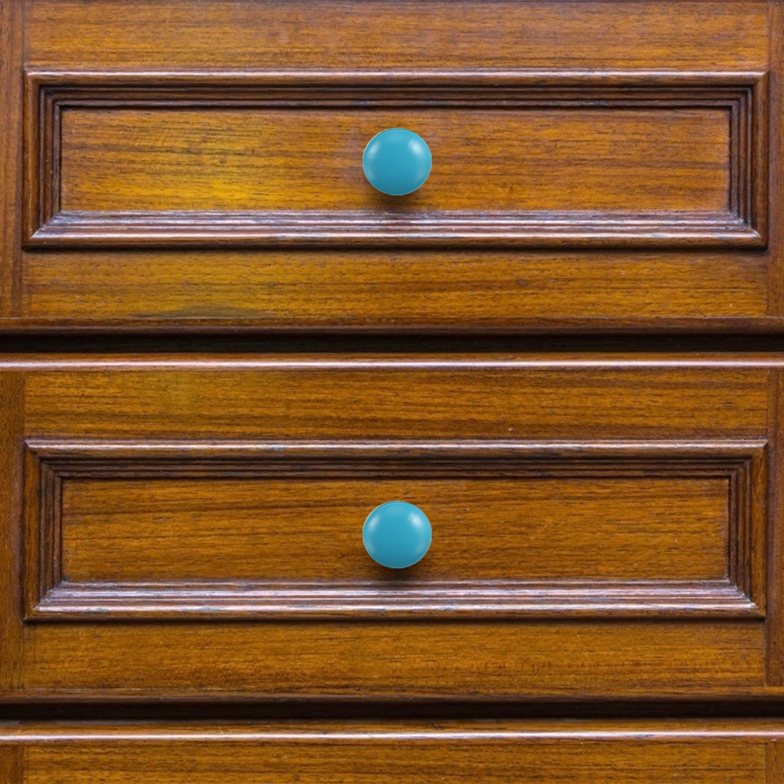 

8 Pcs Single Hole Solid Wood Handle Knob Dresser Drawer Knobs Round Self Tapping Retro Cabinet
