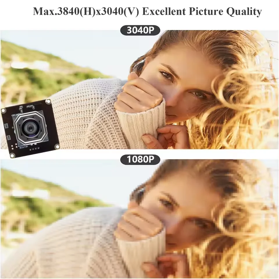 ELP 12MP Autofocus USB Camera Module High Speed 1080P 120fps ,4K 30fps USB Webcam For Machine Vision, Windows Android Mac Linux
