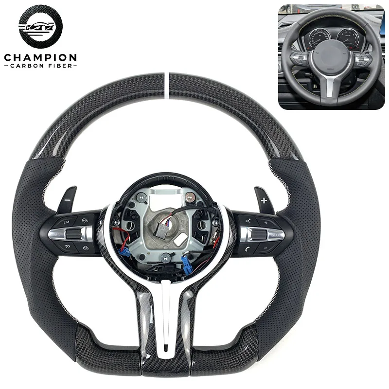 

For BMW Leather Carbon Fiber Steering Wheel X2 X3 X4 X5 X6 F30 F31 F32 F33 F34 F36 F87 F80 F82 M2 M3 M4 M5