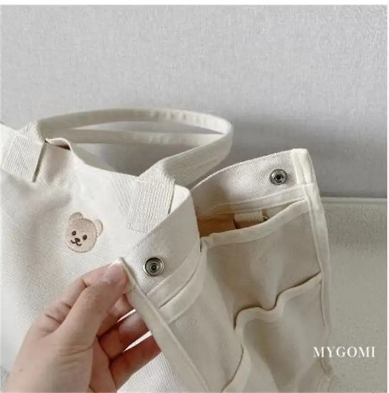 Canvas Mommy Bag Casual Simple Newborn Diaper Storage Bag Baby Accessories Baby Stroller Tote Bag Mom Handbag