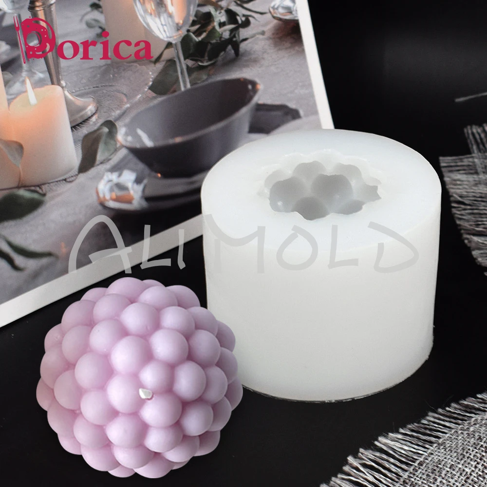 3D Bubble Ball/Plane Rubik's Cube Silicone Candle Mold DIY Carving Art Aromatherapy Soap Ornament Mould Home Decoration Tools