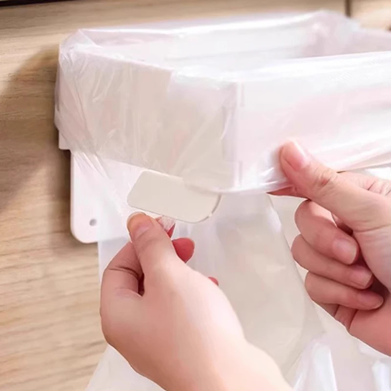 Foldable Garbage Bag Hanging Rack Home Kitchen Bathroom Portable Storage Rack Hanging Trash Bag Holder