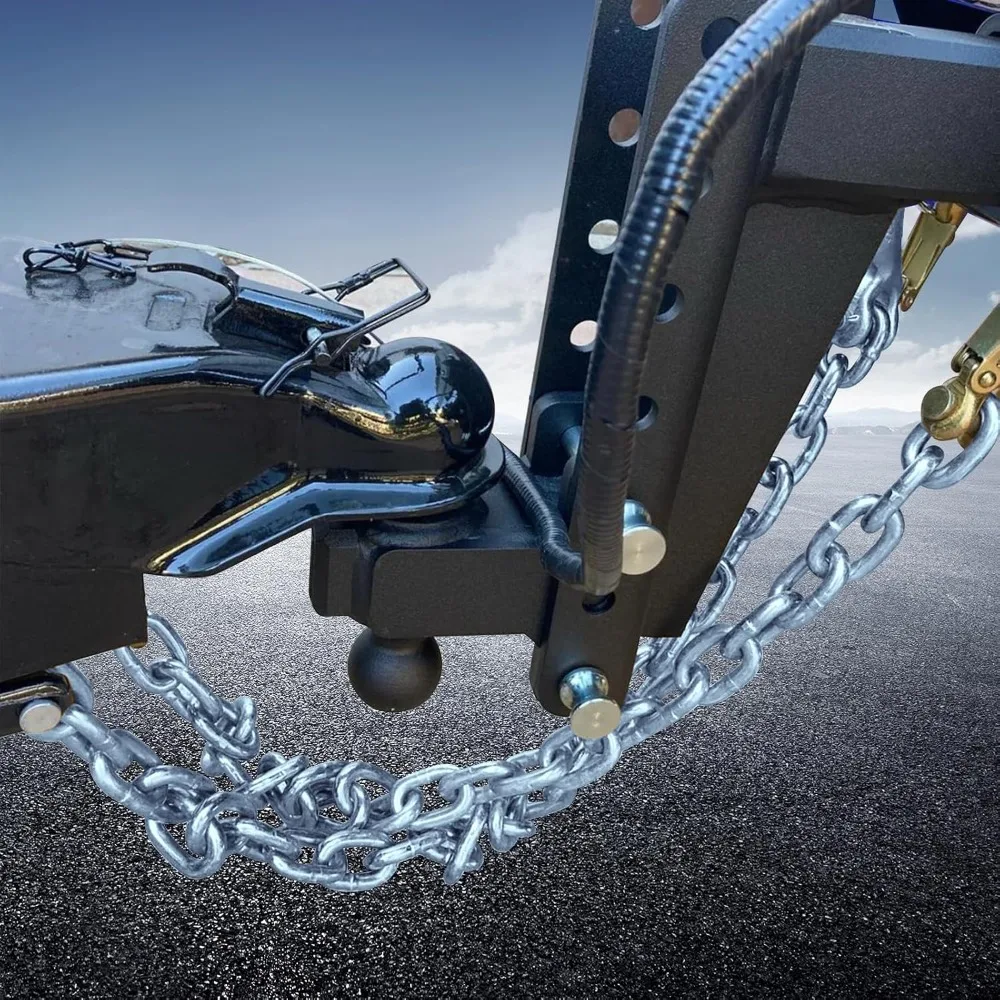 5/16" x 27" Grade 30 Steel Boat Trailer Safety Chain with Spring Clip Hooks, 7000 lbs, 2 Pcs - view 6