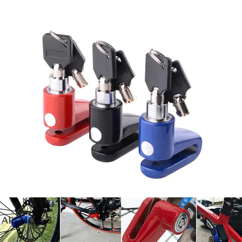 

【S】Motorcycle Bike Anti-Theft Wheel Disc Brake Lock, Safety Disc Wheel Lock, Mountain Road Bike Padlock With Keys
