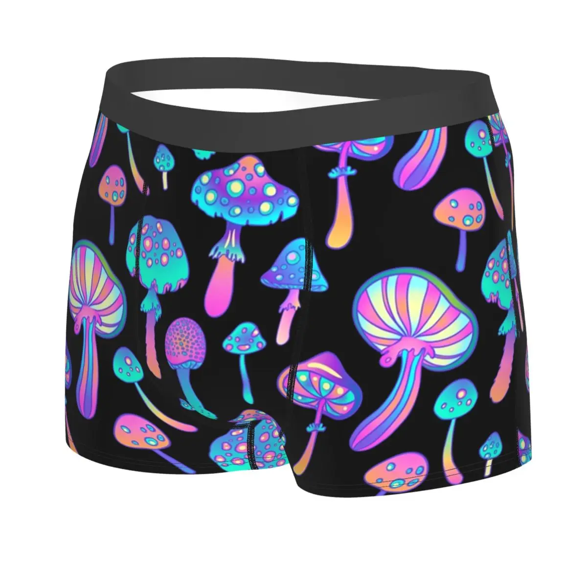 Psychedelic Magic Mushroom Trippy Hippie Underwear Men Sexy Printed Custom Boxer Shorts Panties