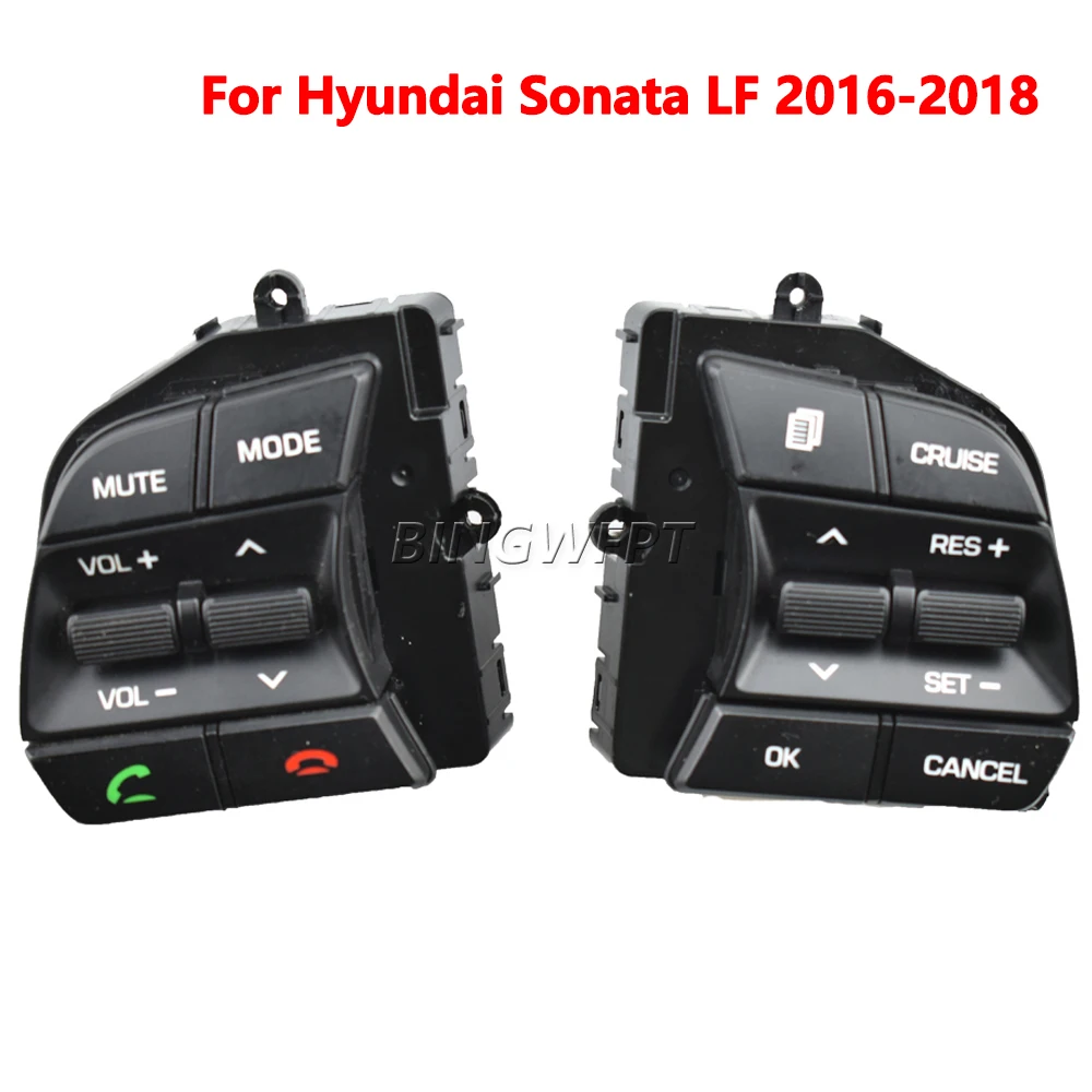 Car Steering Wheel Cruise Control Switch Steering Wheel Control Button for Hyundai Sonata LF 1.6T 2016-2018