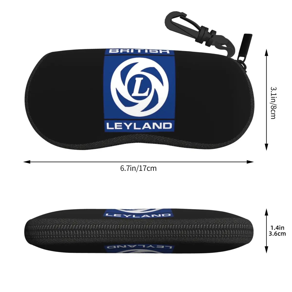 British Leyland Logo Shell Glasses Case Protective Sunglasses Box Women Men Soft Eyeglasses Bag Pouch