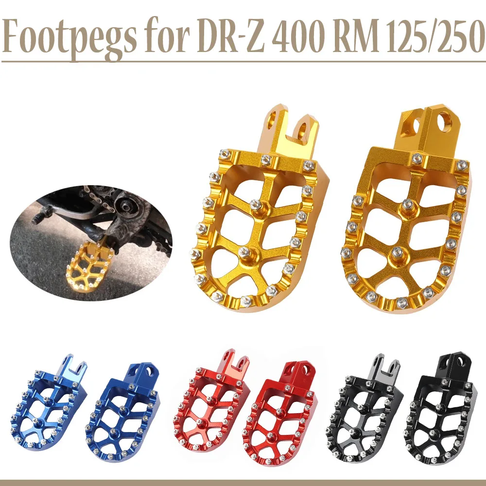 For Suzuki DRZ400SM DRZ 400 SM 400e 400sm DRZ400 Foot Pegs Footpegs RM 250 RMX 125 Footpeg Footrest Motocycle Accessories