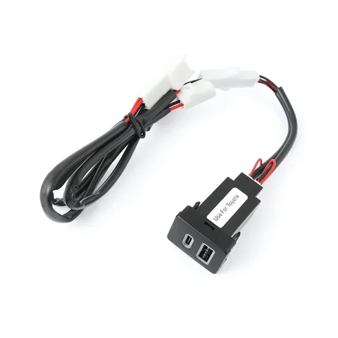 1 шт., 12 В, автомобильное зарядное устройство, розетка QC3.0, двойная USB PD, тип C, адаптер питания для телефона, для Toyota old LC120 Prado