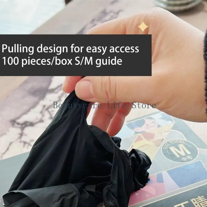 652c 100 stcs Wegwerphandschoenen Nagels kunstmanicures voor thuisgebruik en doe -het -zelfprojecten