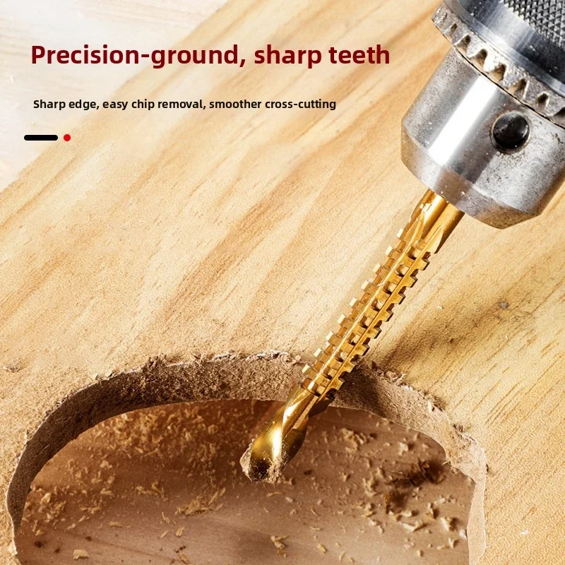 

Набор сверл HSS с титановым покрытием, 6 размеров, с шестигранным хвостовиком и зубчатым наконечником для точности и эффективности при сверлении