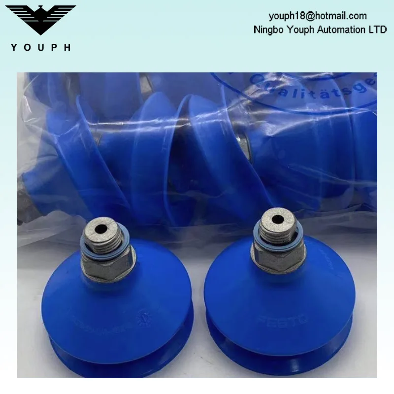 FESTO Original VASB-55-1/4-PUR-B 1396063 Blue Bellows Vacuum Suction Cup