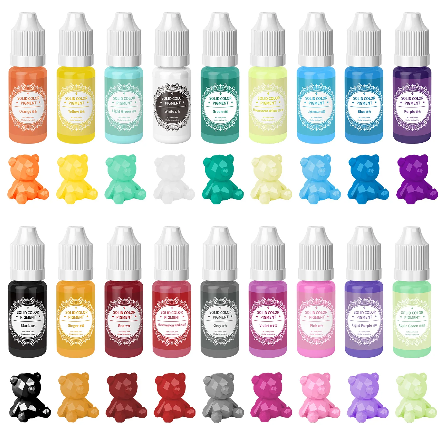 

30-цветные пигменты из эпоксидной смолы, DIY свеча, мыло, кристаллическая капля, клей, окраска, пигмент ручной работы, ароматерапия, гипс, жидкий пигмент