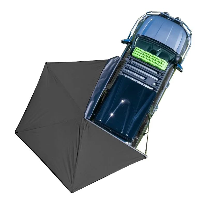 

600D Oxford Waterproof Retractable 270 Degree Car Roof Side Awning SUV Shelter Top Tent For Camping custom