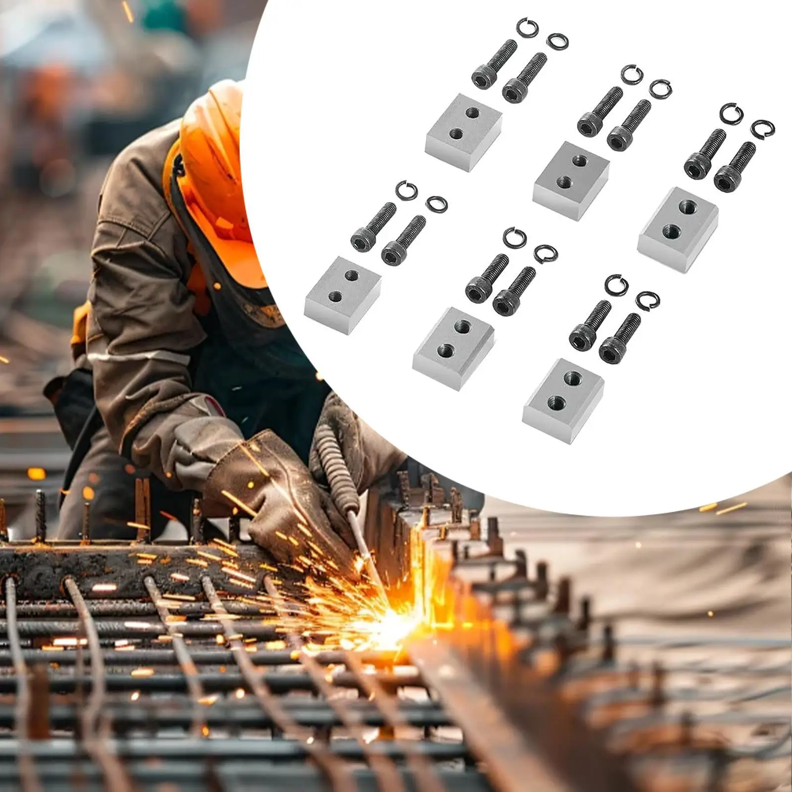 Electric Rebar Cutter Blades Hydraulic Rebar Blades with 12 Hexagon Screw Cutting Machine Blades 25 mm Cutting Diameter