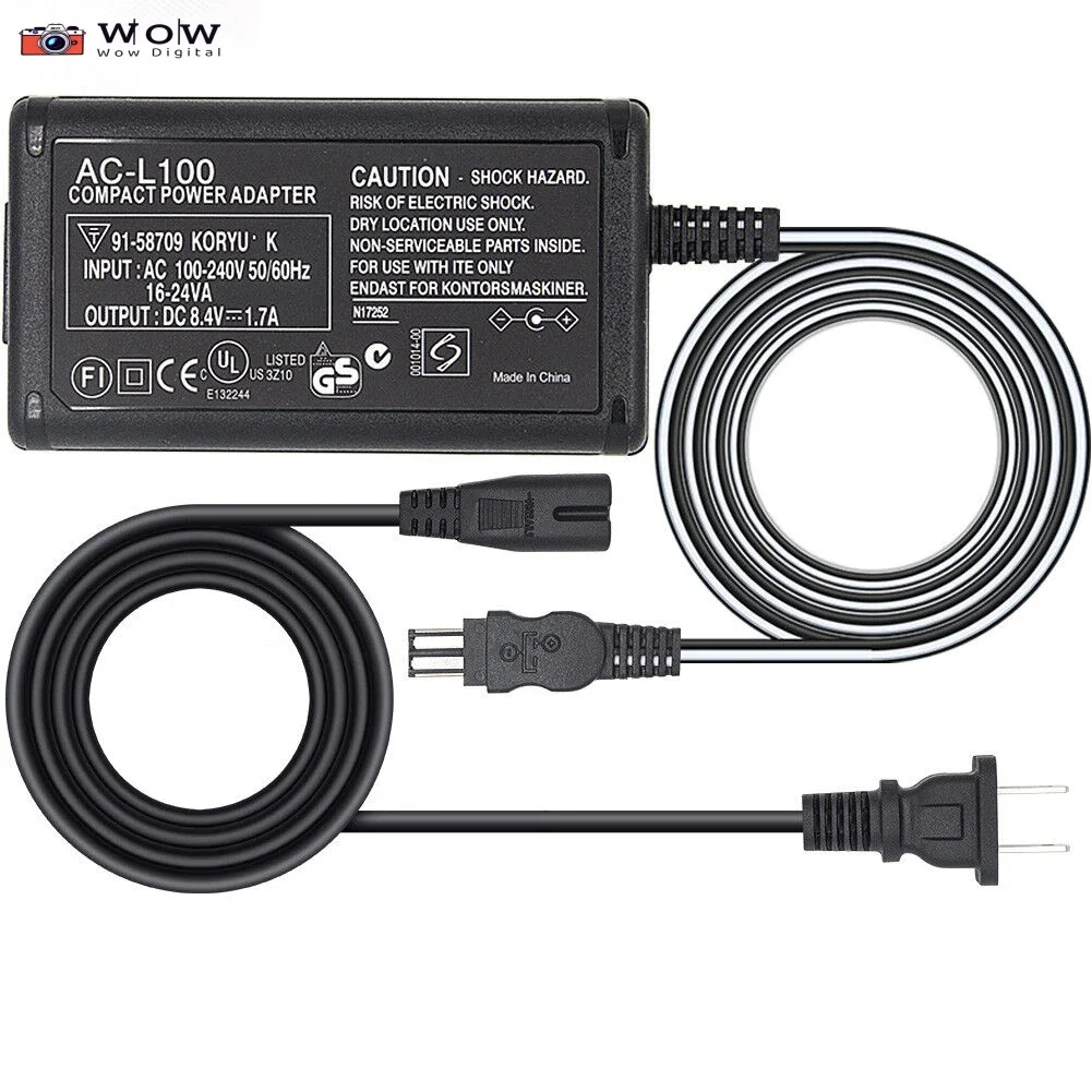 AC-L100C For Sony Camera AC-L10A L10B L15 L100C Power Adapter NX100 AX2000 MC2500 HXR-NX3 CCD-TRV228 TRV615 PC104 MVC-FD200