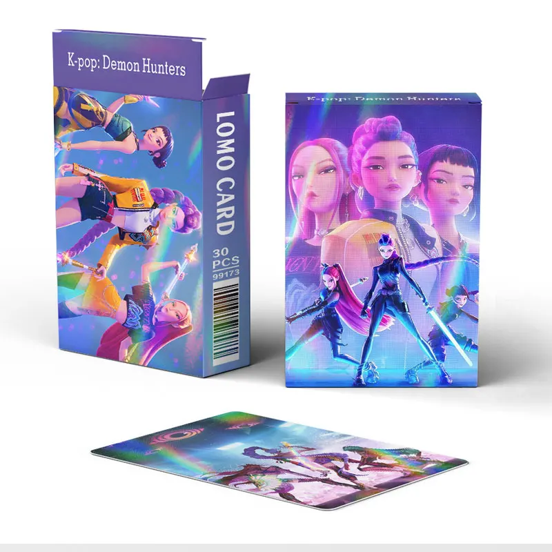 Kartu K-pop Bolak-balik 30/92/96 PCS Anime Holografik Lomo Set Kartu Koleksi untuk Penggemar Kartu laser berkualitas tinggi Hadiah Mainan