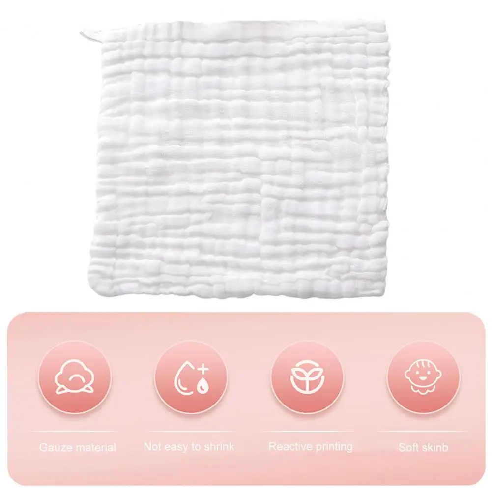 Baby Washcloth Bath Towel Square Gauze Facecloth Face Wash Wipe Hand Newborn Infants Kids Girls and Boys