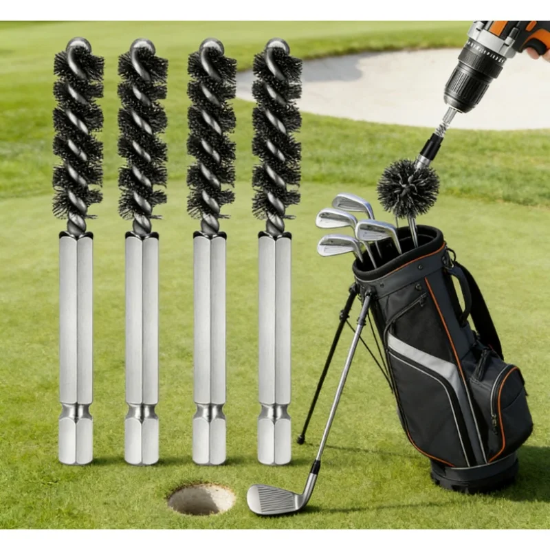

2PCS 9MM/11MM Golf Clubs Head Hosel Brush Golf Club Wire Cleaning Polishing ToolS Electric Drill Wire Iron Wood Golf Accessories