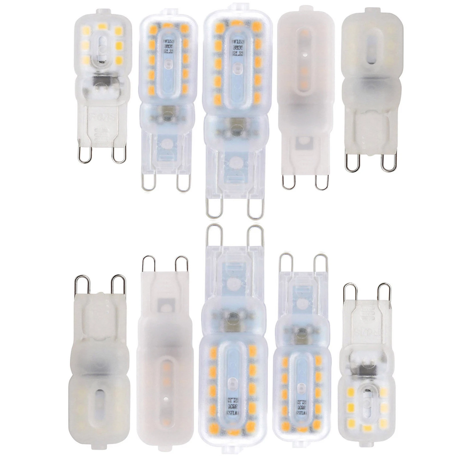 

20X Dimmable G9 Led Corn Bulb 3/5/7W Bulbs 110V 130V 220V 5000K 3000K 14Leds 22Leds 32Leds Clear Pc Shell 360 Degree Beam Angle