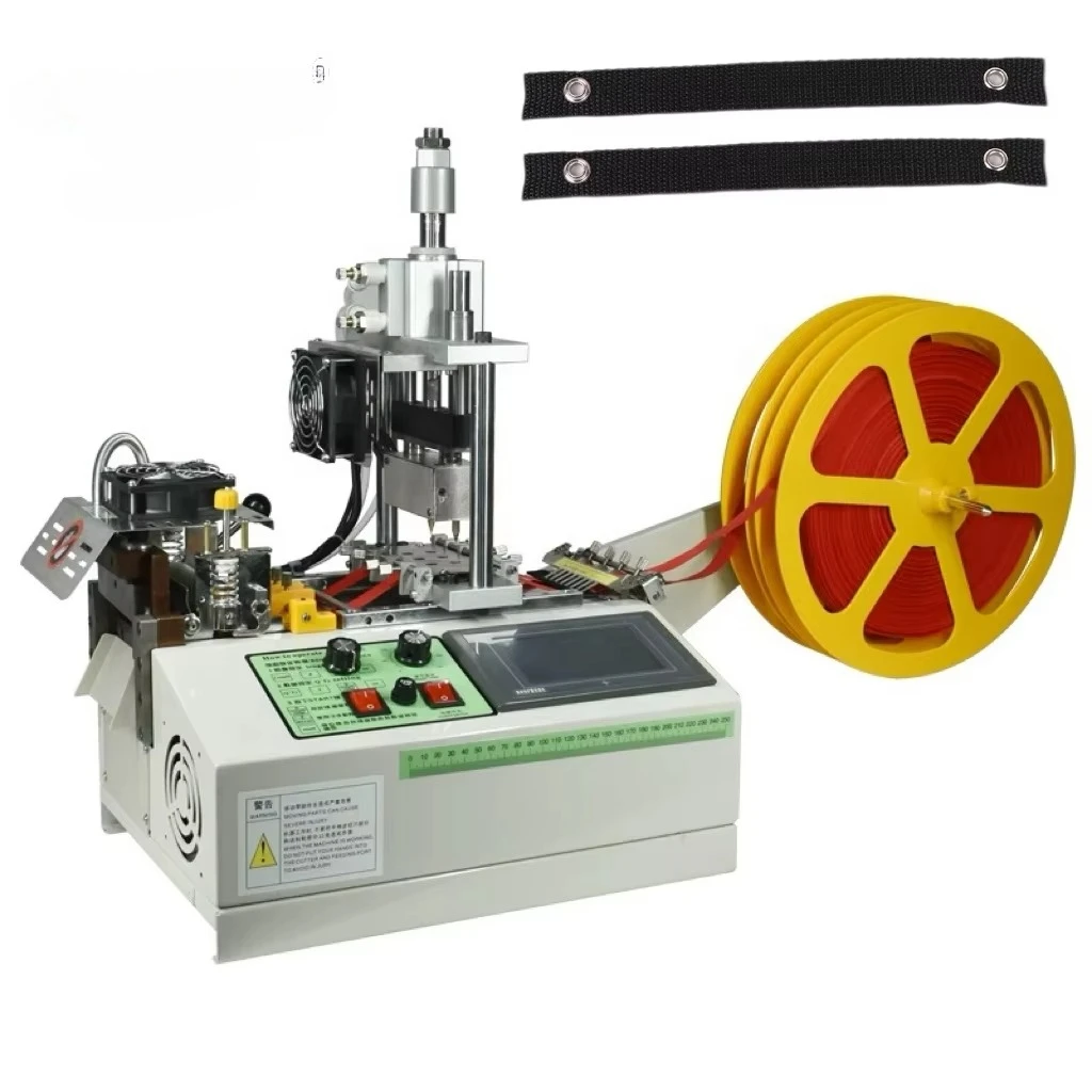 Interchangeable die automatic punching machine for heat sealing punching and cutting ribbons, fabric belts, belts GRW-100H