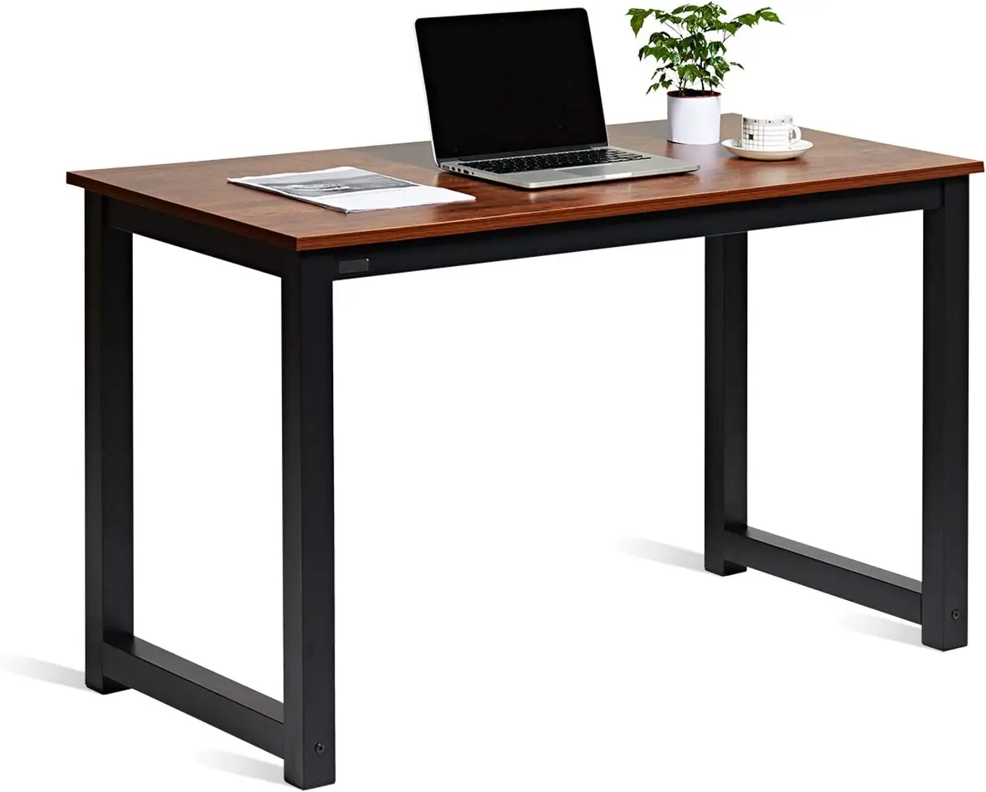 47 Inch Computer Desk, Home & Office PC Laptop Study Writing Table Workstation with Leg Bars