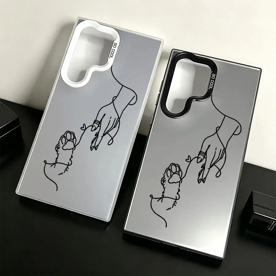 Puppy Dog Walk Silhouette Case for Samsung Galaxy S26 Note 20 Ultra S25 Edge S20 Plus S23 S23 Ultra S21 S22 S24 FE Phone Cover