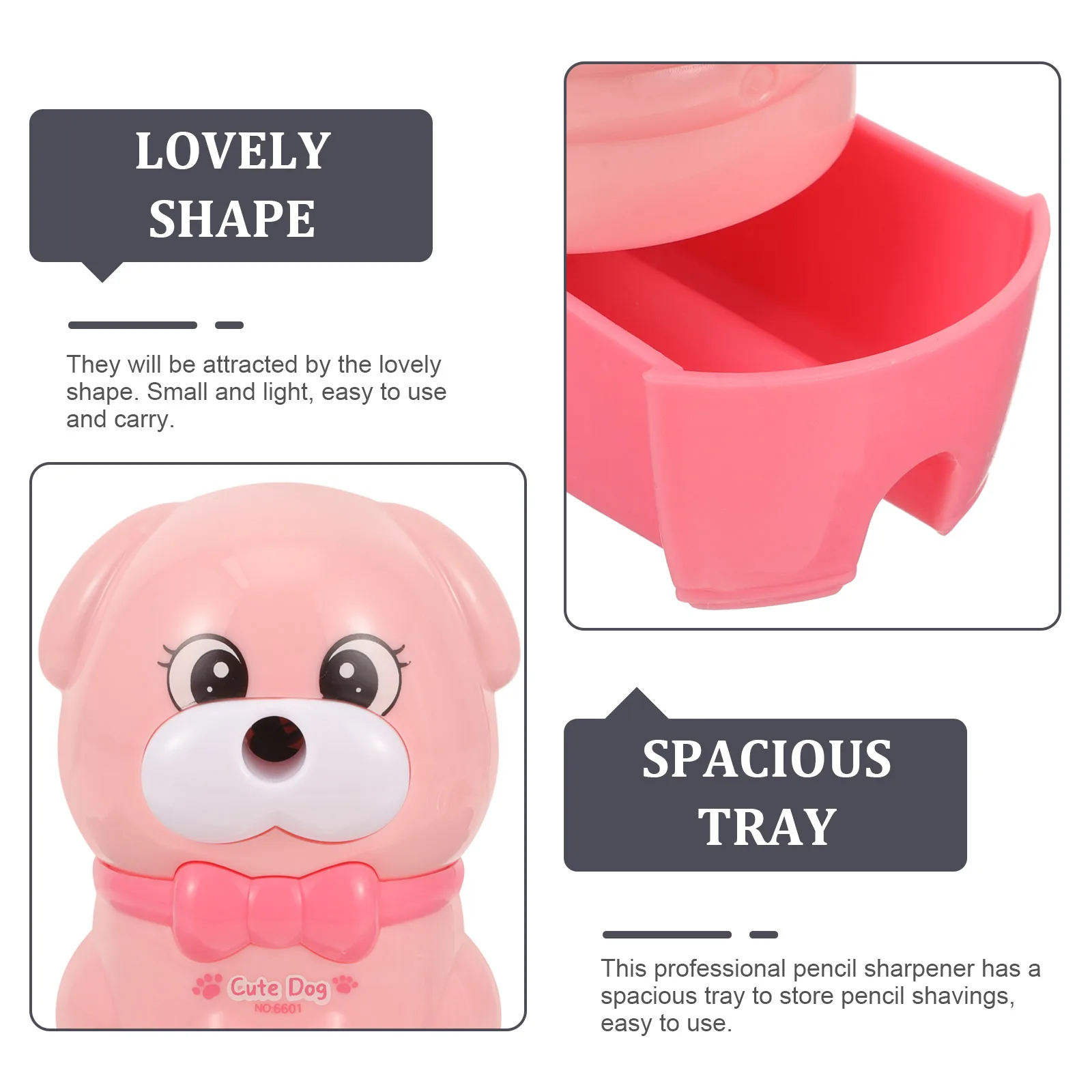 

Dog Pencil Sharpener Manual Kids Student School Supplies Compact Non-Slip Base Sharpening Tool For Children Gift Small Sharpener